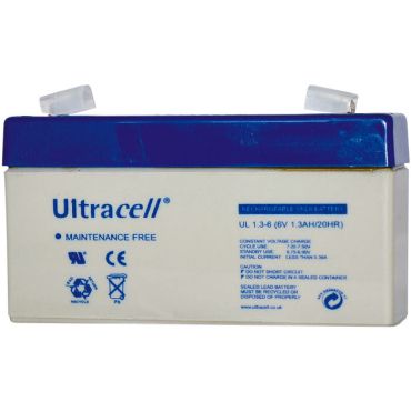 Μπαταρίες μολύβδου Ultracell 6V 1.3Ah F1