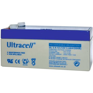 Μπαταρίες μολύβδου Ultracell 12V 3.4Ah F1