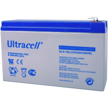 Μπαταρίες μολύβδου Ultracell 12V 5Ah F1 15