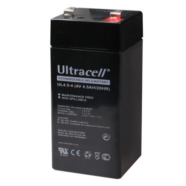 Μπαταρίες μολύβδου Ultracell 4V 4.5Ah F1
