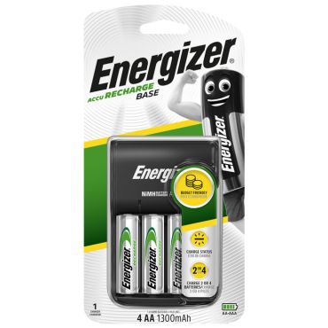 Φορτιστής μπαταριών AA/AAA Energizer Base με 4 μπαταρίες AA