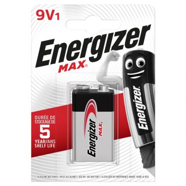Alkaline batteries Energizer Max 9V-9B-6LR61