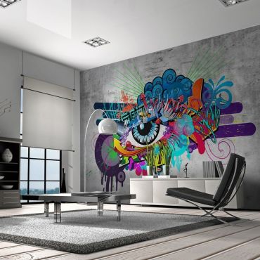 Self-adhesive photo wallpaper - Graffiti eye