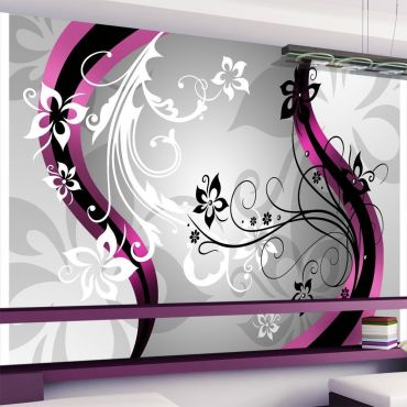 Self-adhesive photo wallpaper - Art-flowers (pink)