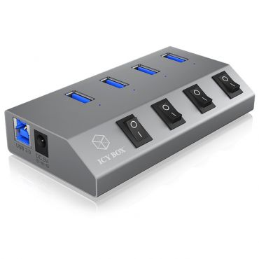 USB 3.0 Hub & charger 4 inputs ICY BOX HUB1405 2 in 1