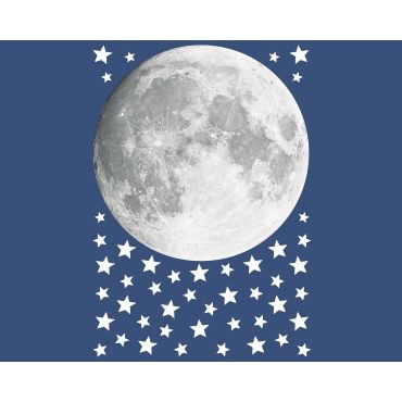 Διακοσμητικά αυτοκόλλητα τοίχου Moon φωσφορίζοντα L