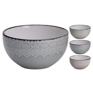 Bowl with lace design