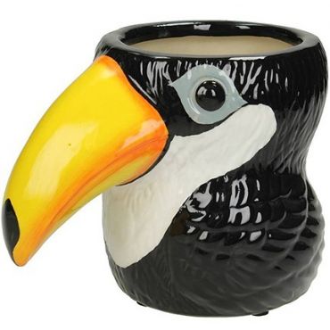 Κεραμικό βάζο τροπικό πουλί Toucan