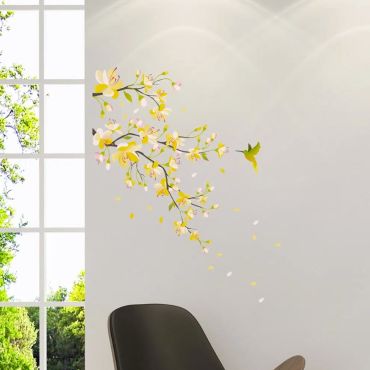 Decorative stickers Yellow Branch M