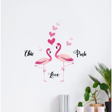 Decorative wall stickers Flamingos S