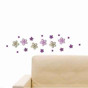 Decorative foam wall stickers 3D Little Flowers S