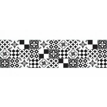 Πλάτη προστασίας τοίχου Black & White Azulejos
