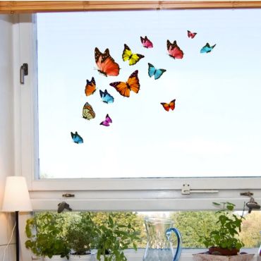 Decorative glass stickers Butterflies S