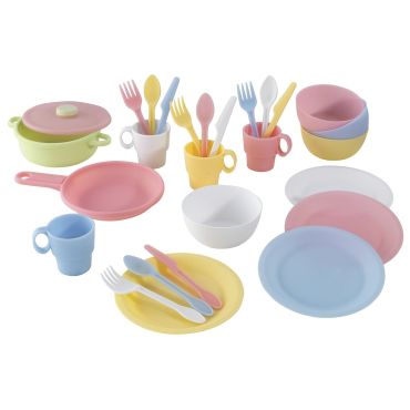 Kitchen utensils KidKraft Cookware Set Pastel