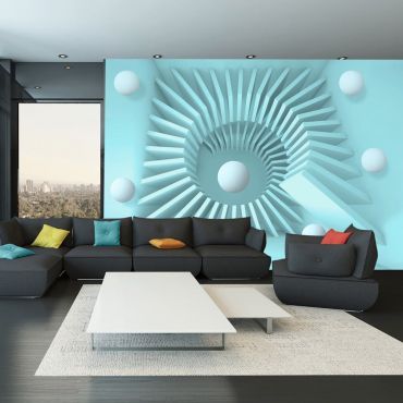 Self-adhesive photo wallpaper - Blue maze