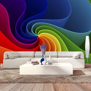 Self-adhesive photo wallpaper - Colorful Pinwheel