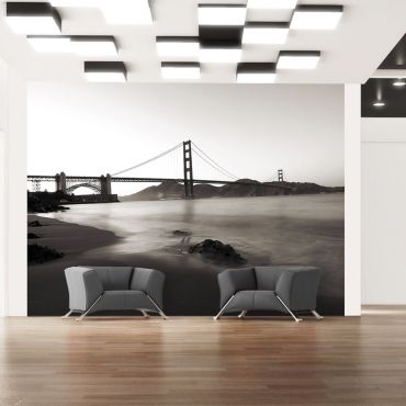 Φωτοταπετσαρία - San Francisco: Golden Gate Bridge in black and white