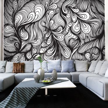 Wallpaper - Black and white retro style