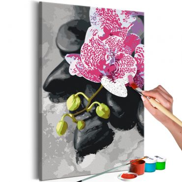 DIY canvas painting - Pink Orchid  40x60
