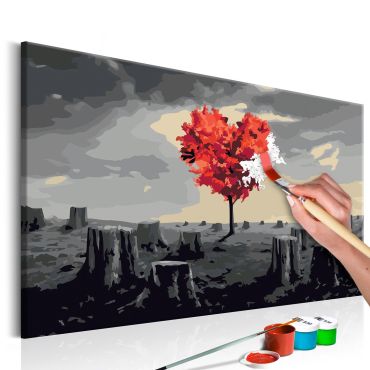 DIY canvas painting - Heart-Shaped Tree 60x40