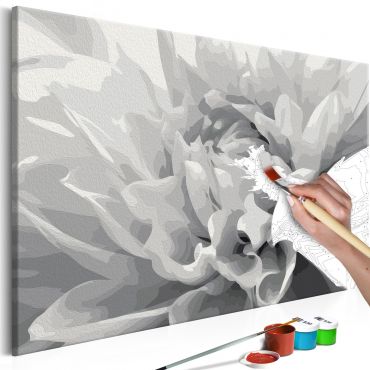 Πίνακας για να τον ζωγραφίζεις - Black & White Flower 60x40