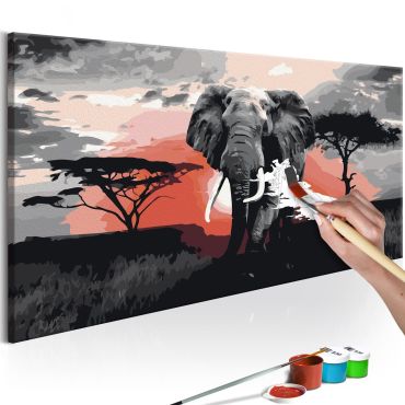 DIY canvas painting - Elephant (Africa) 80x40