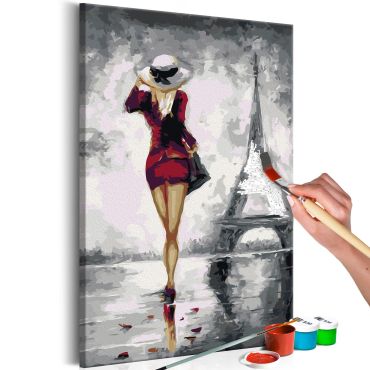 Πίνακας για να τον ζωγραφίζεις - Parisian Girl 40x60