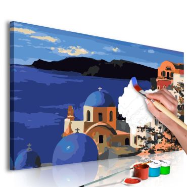 DIY canvas painting - Santorini  60x40