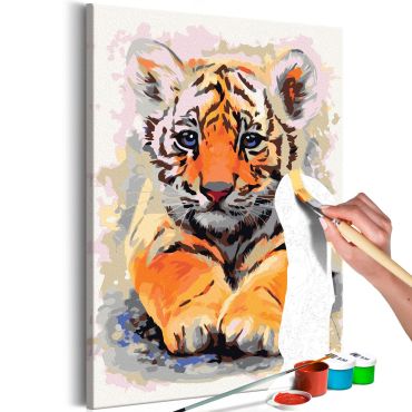 Πίνακας για να τον ζωγραφίζεις - Baby Tiger 40x60