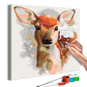 DIY canvas painting - Charming Fawn 40x40