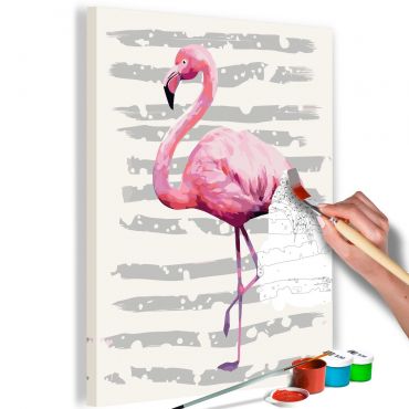 DIY canvas painting - Beautiful Flamingo 40x60