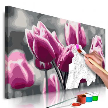 DIY canvas painting - Tulip Field 60x40