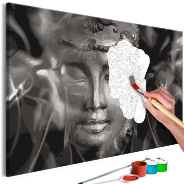 Πίνακας για να τον ζωγραφίζεις - Buddha in Black and White 60x40