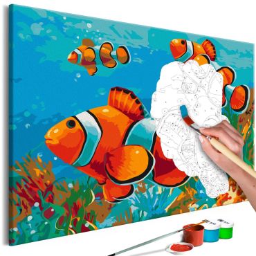 Πίνακας για να τον ζωγραφίζεις - Gold Fishes 60x40
