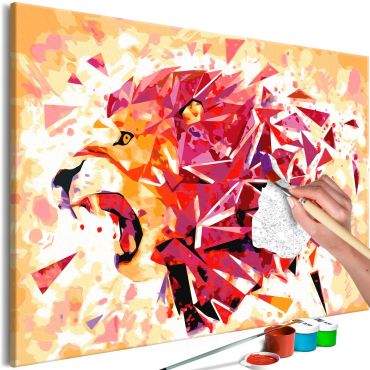 Πίνακας για να τον ζωγραφίζεις - Abstract Lion 60x40