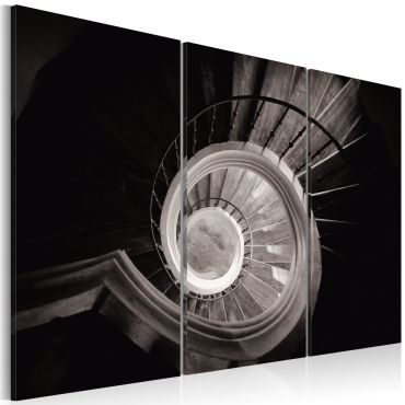 Canvas Print - Down a spiral staircase