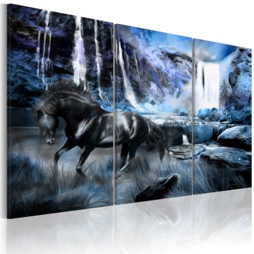 Πίνακας - Waterfall in colour of sapphire