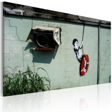 Πίνακας - Boy on a swing (Banksy) 60x40