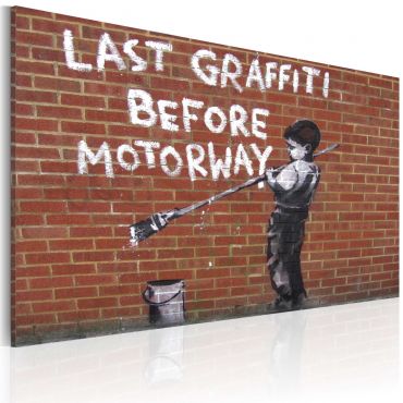 Canvas Print - Last graffiti before motorway (Banksy) 60x40