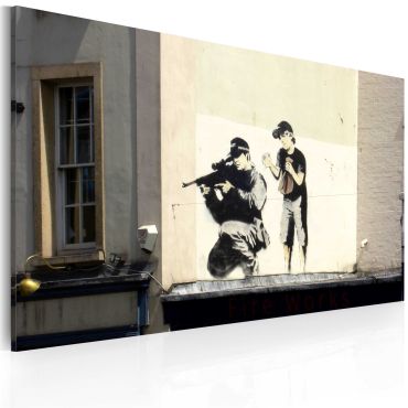 Πίνακας - Sniper and boy (Banksy) 60x40