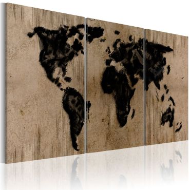 Canvas Print - Inky map of the World
