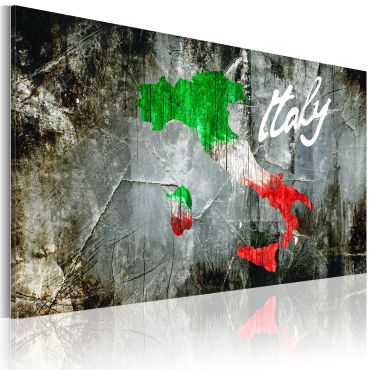 Canvas Print - Artistic map of Italy