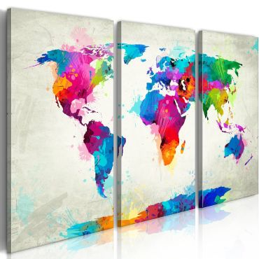 Πίνακας - World Map: An Explosion of Colors