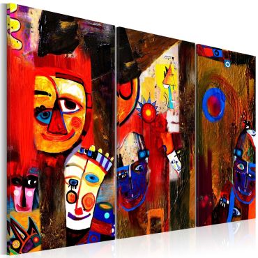 Χειροποίητα ζωγραφισμένος πίνακας - Abstract Carnival 120x80