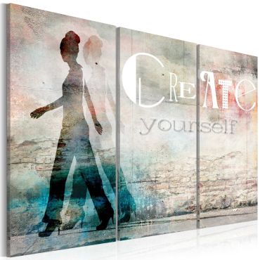 Canvas Print - Create yourself - triptych
