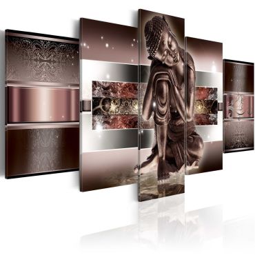 Canvas Print - Sleeping Buddha in reds