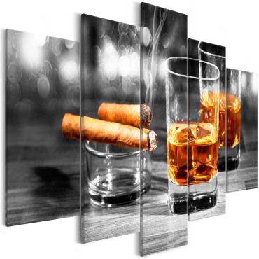 Πίνακας - Cigars and Whiskey (5 Parts) Wide 225x100