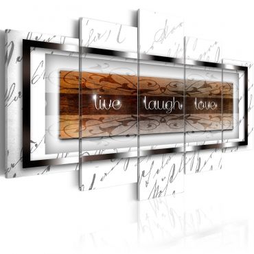 Canvas Print - live, laugh, love - white