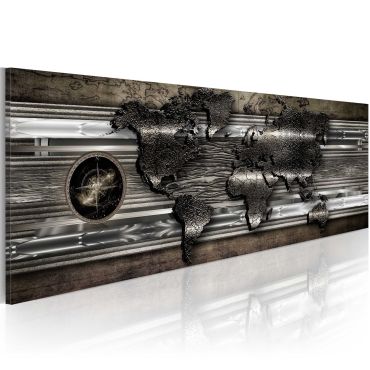 Canvas Print - Metalic Map