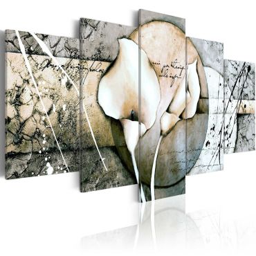 Canvas Print - The Secret of Calla Lily - Grey